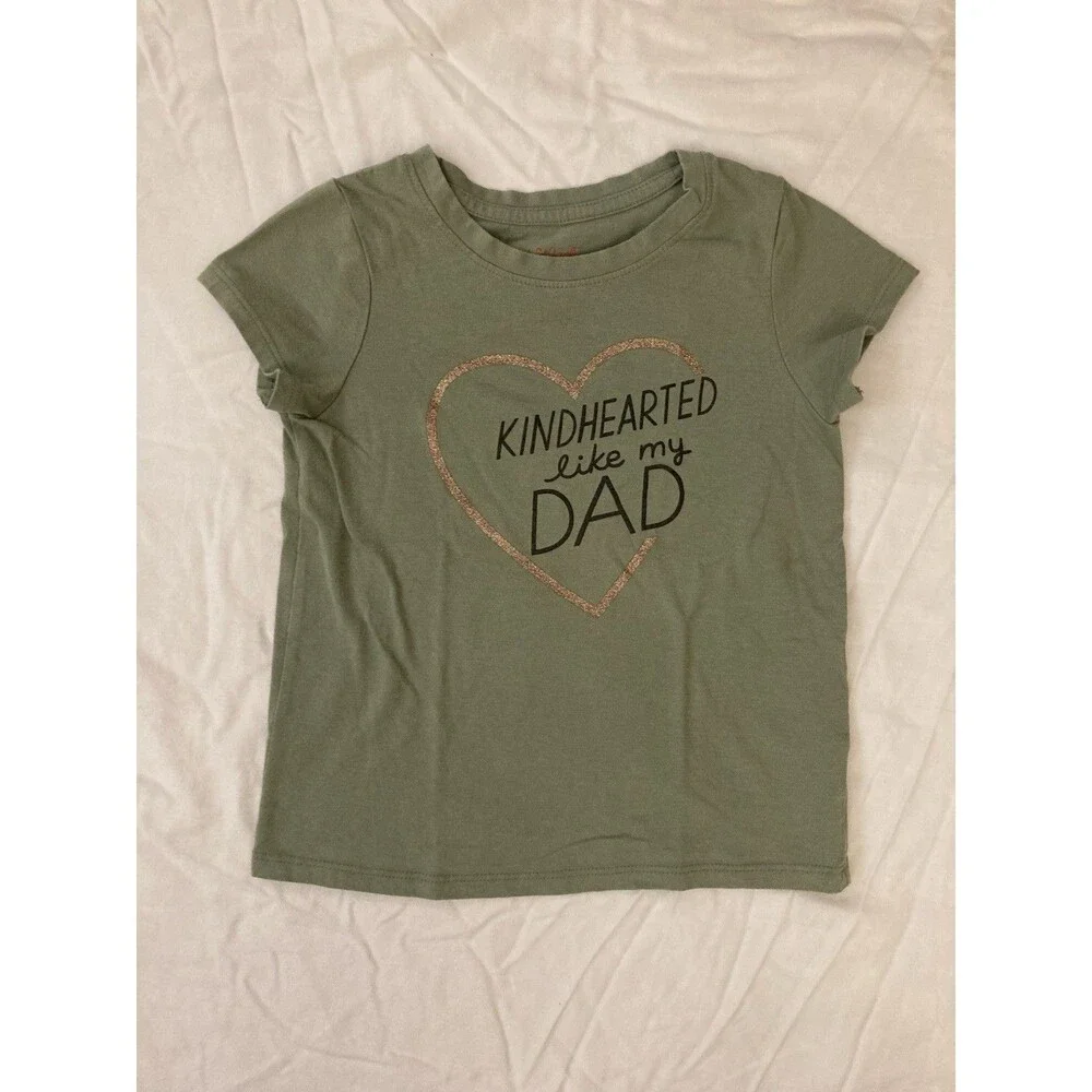 5T Cat & Jack girls clothes - 1 piece T shirt | heart & dad theme